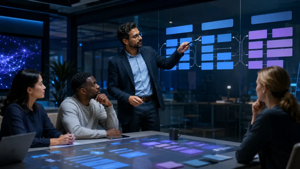 Team planning a CRM lead follow-up workflow